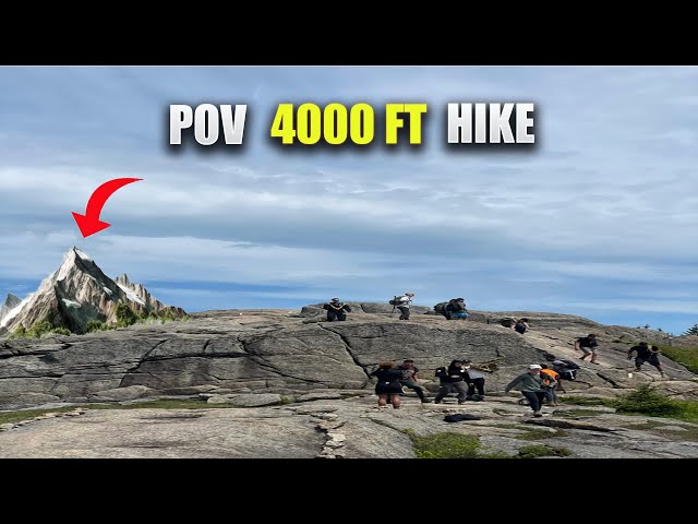 POV Hiking up a MOUNTAIN!!!