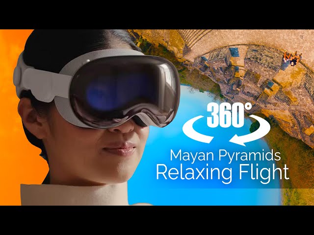 Flying over the Mayan Pyramids, Mexico in VR 360 from a drone, 16k 360 video for Apple Vision Pro