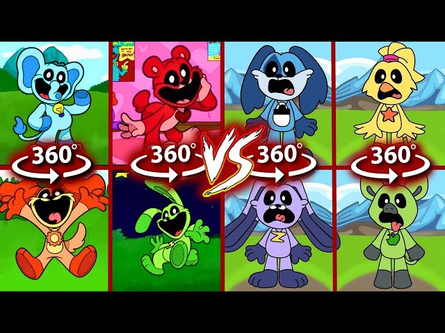 360 VR Smiling Critters VS Frowning Critters in Cinema animation