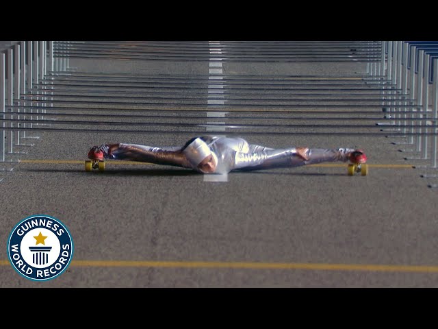 Fastest Limbo Skating Under Poles - Guinness World Records