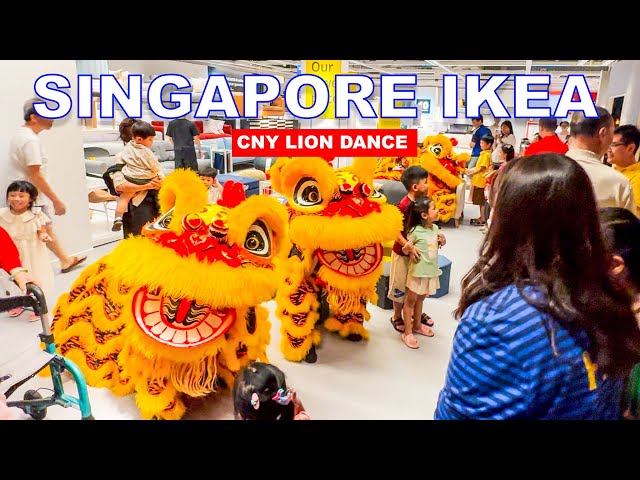 CNY Lion Dance at Singapore Largest Ikea Store | Singapore Chinese New Year 2025🧧🦁🇸🇬