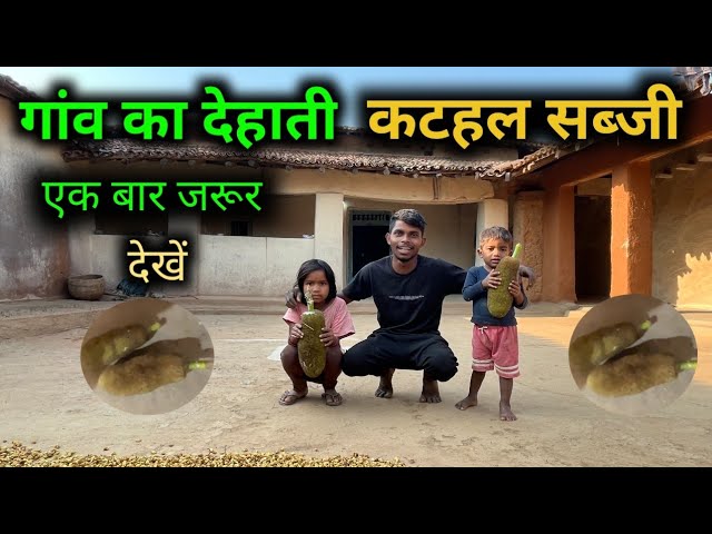 गांव का स्वादिष्ट कटहल सब्जी। देहाती कटहल 😱।  @dehatistvlogs @gareebmsvlogs213