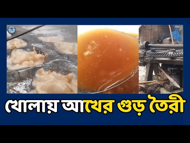 ঐতিহ্যবাহী খোলায় আখের রস থেকে গুড় তৈরী |  Jhenaidah Sugarcane Molasses | Top 71