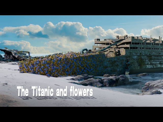 The Titanic and flowers