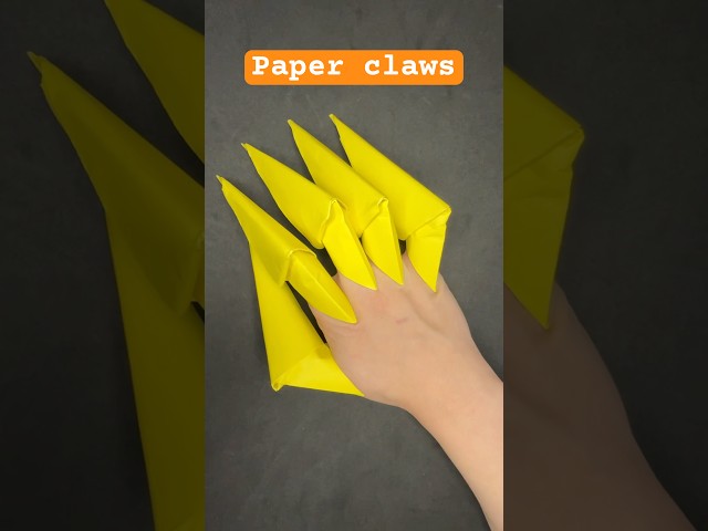 How to make claws from paper. #origami #paper #art #origamicraft #papercraft #diy #fyp #shorts