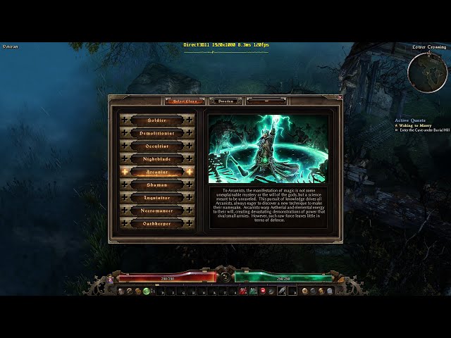 1st hour Grim Dawn arcanist