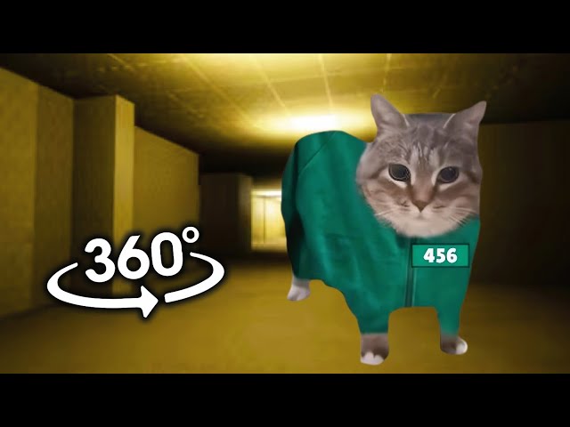 U II A IO UI A I O x Mingle Game Song - Backroom in 360° Video | VR / 8K | ( OIIAOIIA CAT meme )