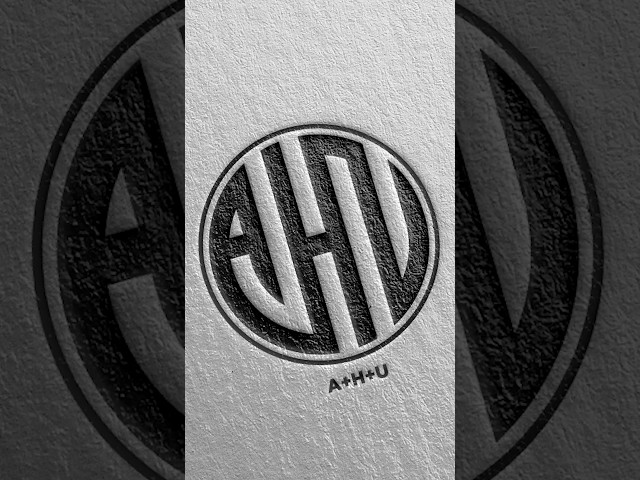 Monogram Logo Design (Free Project File!) #illustrator #shorts