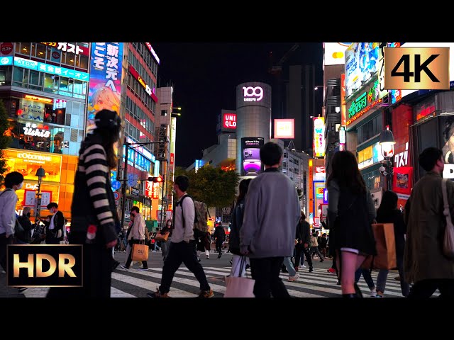 4K HDR 60fps | Tokyo Ultra-Recent Shibuya Night Walk - The Must-see Sights in Shibuya - Fall 2022