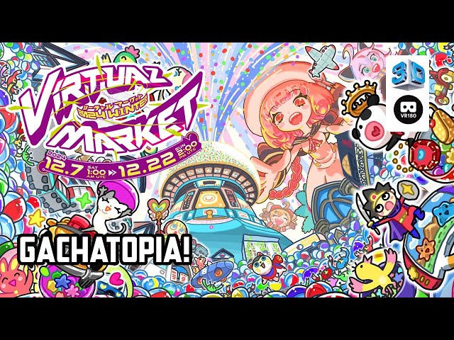 【VR Chat】Virtual Market 2024 Winter: Gachatopia! 【VR180 8K 3D】