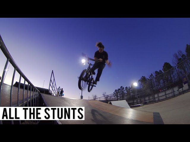 Bicycle stunts were landed in this video.