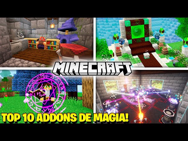 🔥 TOP 10 MELHORES ADDONS DE MAGIA PARA SEU MINECRAFT PE! (Mods Magia MCPE)