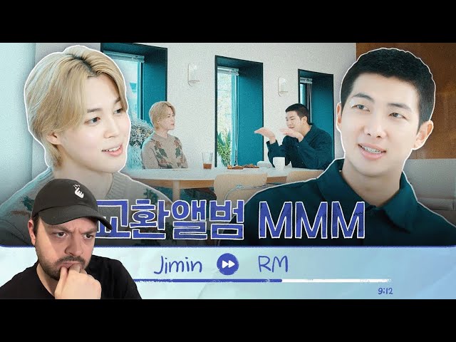 Jimin MUSE album swap with RM Reaction | MMM Mini & Moni Music