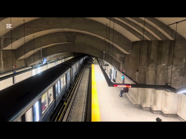 STM Montreal:Azur arriving:LANGELIER METRO STATION | Azur đến Langelier Metro | January 25,2025