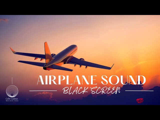 Airplane White Noise: Relaxing Sound with Black Screen