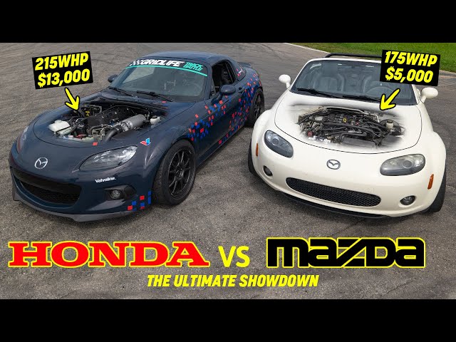 MIATA ENGINE SWAP SHOWDOWN! - Honda 2.4L VS Mazda 2.5L