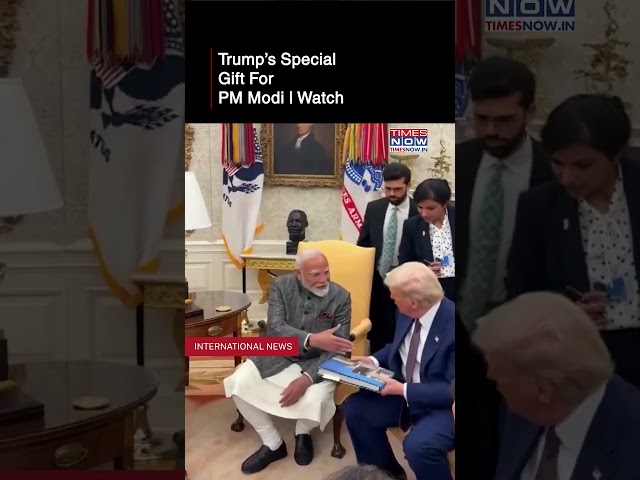 US President Donald Trump Gives Special Gift To PM Narendra Modi | Watch Video #shorts