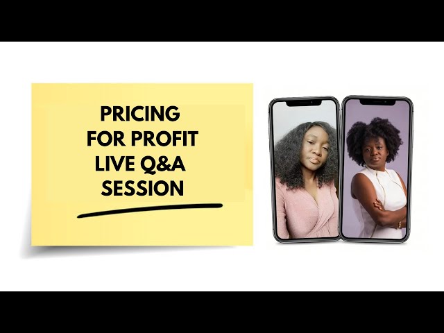 Pricing For Profit Live Q&A Session