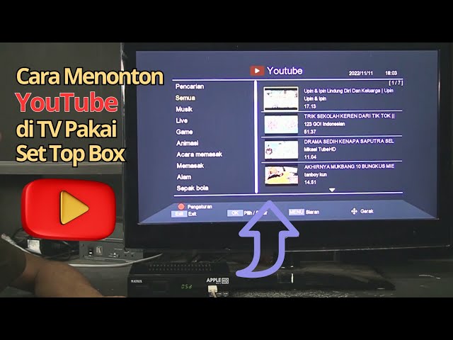 Cara nonton youtube di tv pakai Set Top Box TV Digital