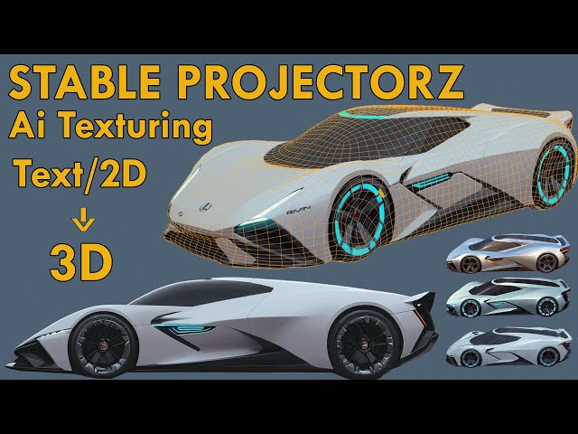 Enhancing 3D Design: Ai texturing with Stable Projectorz ... Image to 3D and Text to 3D Ai tools