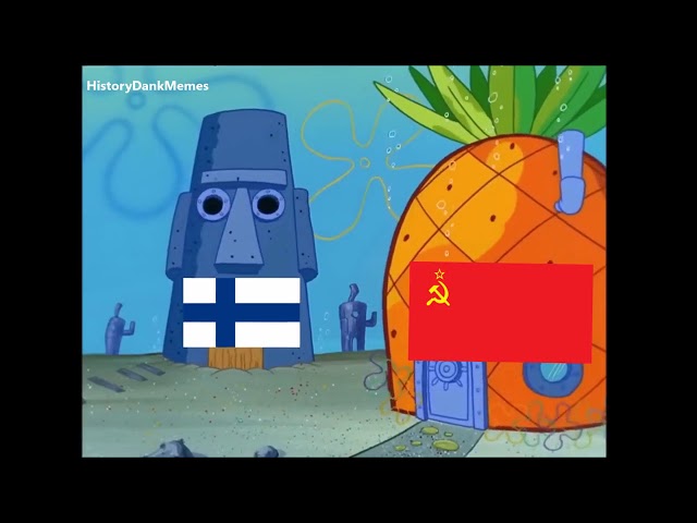 Spongebob WW2 Meme   Winter War in a nutshell Finland vs USSR