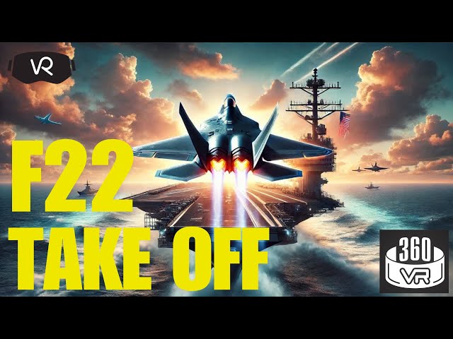 360° F-35 Takeoff from Aircraft Carrier | Experience the Power in 4K VR