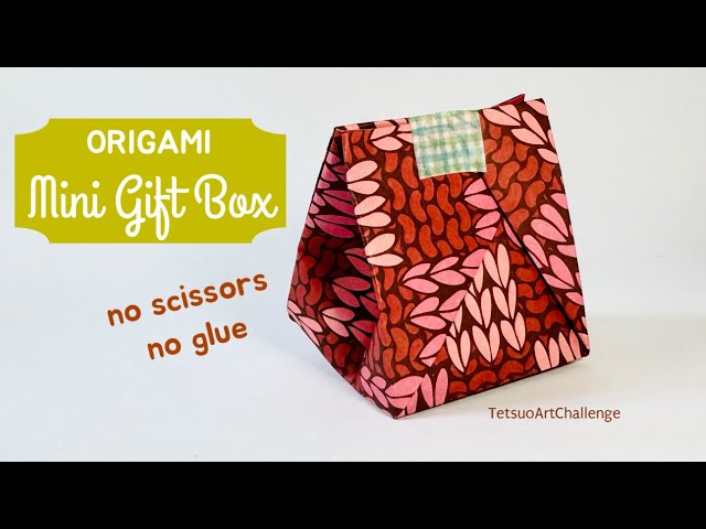 How to Make Origami Mini Gift Box No Scissors No Glue