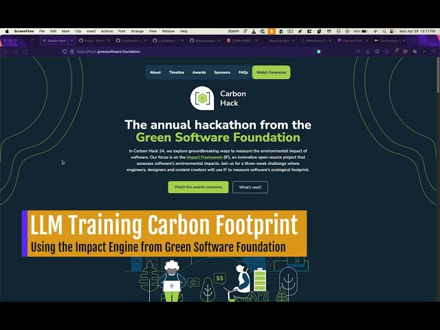 Measuring the carbon footprint of LLM training with the Impact Framework