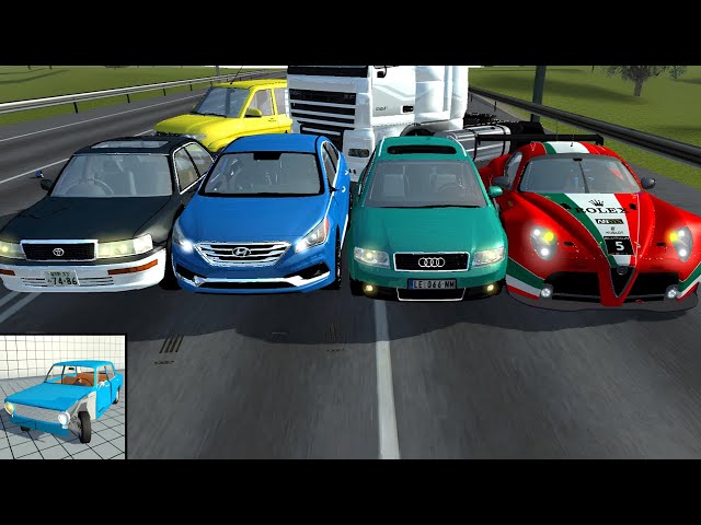 🔥MODS SIMPLE CAR CRASH: ALFA ROMEO, AUDI A4 B6, DAF XF, HYUNDAI SONATA, TOYOTA CELSIOR, UAZ