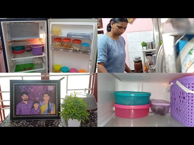 Fridge organization in tamil||சின்ன பிரிட்ஜ் கூட அழகா அடுக்கலாம்||Fridge tour in tamil