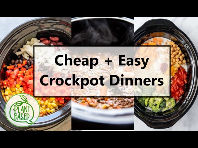 $45 ENTIRE WEEK Lunch + Dinner / 7 HEALTHY Vegan Crockpot Meals on a BUDGET