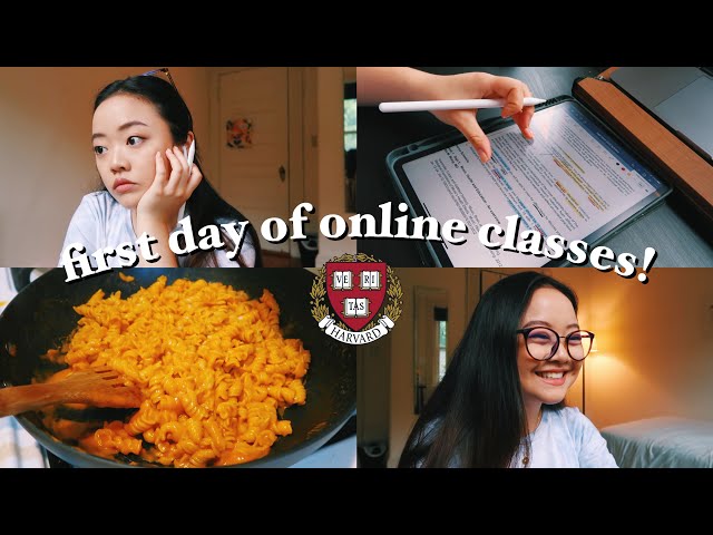 first day of online classes: harvard sophomore vlog! || pre-med neuroscience 🧠