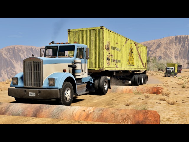 Trucks and Cars vs Speed Bumps #103 | BeamNG Drive |🤜 Truck &Too