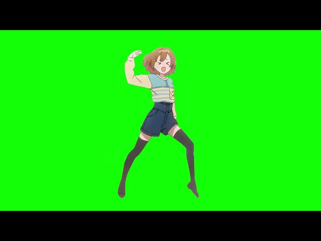 【Mahiru Kouzuki】 Green Screen | Anime Girl Dance【Yoru no Kurage wa Oyogenai】【GB素材】 | No. 45