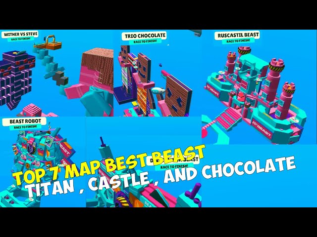 TOP 7 MAP BEAST PIXEL , CHOCOLATE , CASTLE AND TITAN! 😱