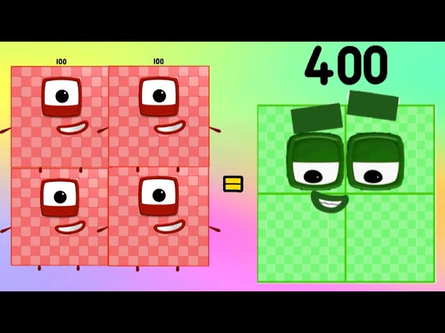 NUMBERBLOCKS | SUM OF 4 GIANT NUMBERS | LEARN TO ADD BIG NUMBERS | LEARN TO COUNT | hello george