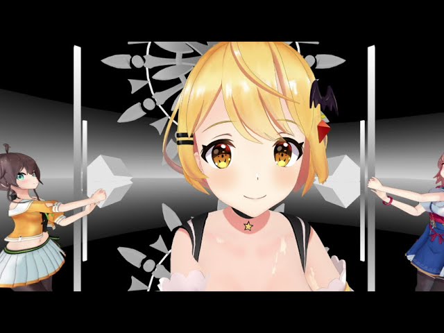 【VR180】SCREAM 赤井はあと 夏色まつり 夜空メル【Hololive MMD】8K 3D VR