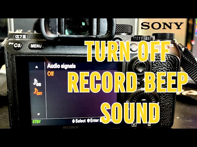 Turn Off Sony Beep Sound When Starting / Stoping Recording