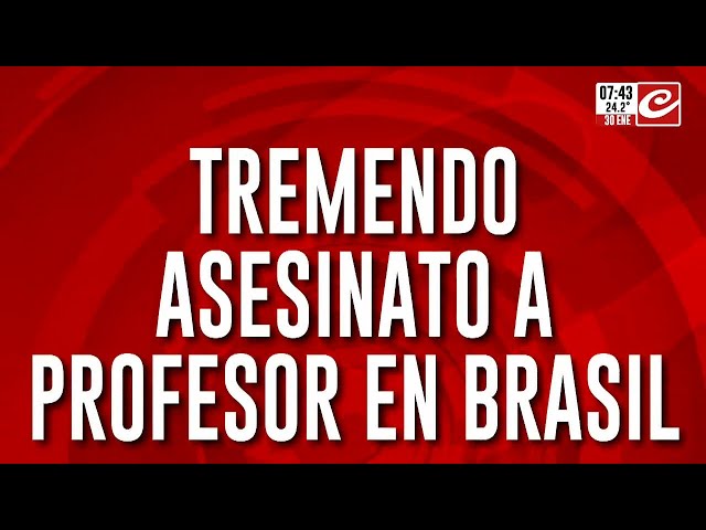 Asesinato a profesor en un bar de Brasil queda registrado en video