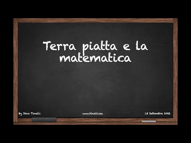 Terra piatta e la matematica