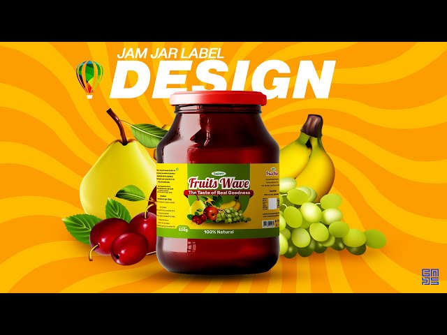 Jam Jar Label Design in CorelDRAW | HINDI / हिन्दी Tutorial | Packaging Design Step by Step