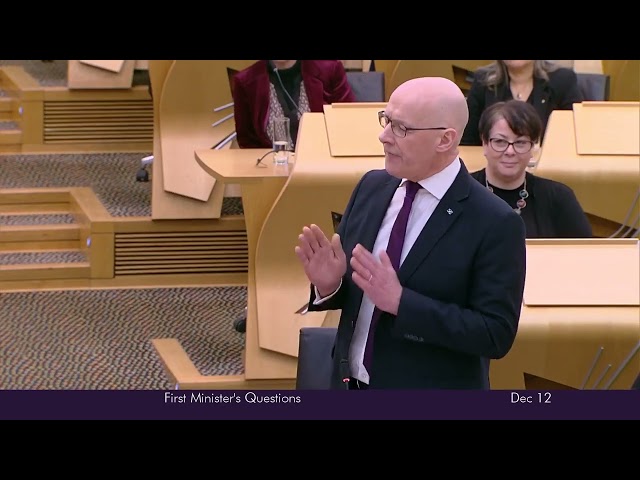 John Swinney scolds Anas Sarwar at FMQs for accidentally voting with Tories TWICE