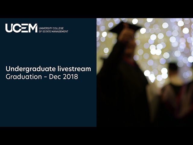 Undergraduate livestream // Graduation – December 2018