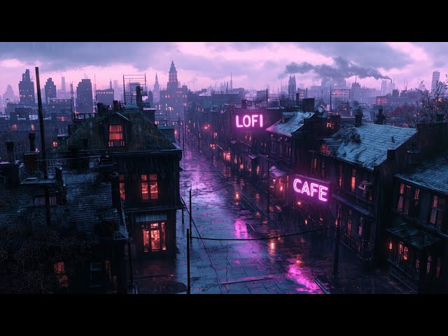 Study & Relax with 80s & 90s Lofi Hip Hop - Rainy Night City Cafe Chill Ambience