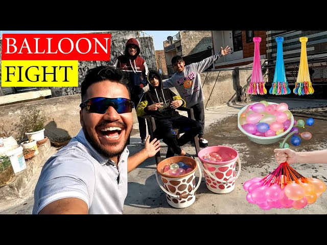 Biggest Water Balloon Fight Holi 2025 😱💦 | Water Balloon Fight Gone Wrong *Ballon Fight* | Holi 2025