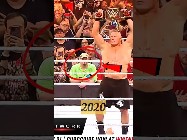 Same T-shirt & same seat in front row for 14 years - The Green T-shirt Guy in WWE #wwe #shorts