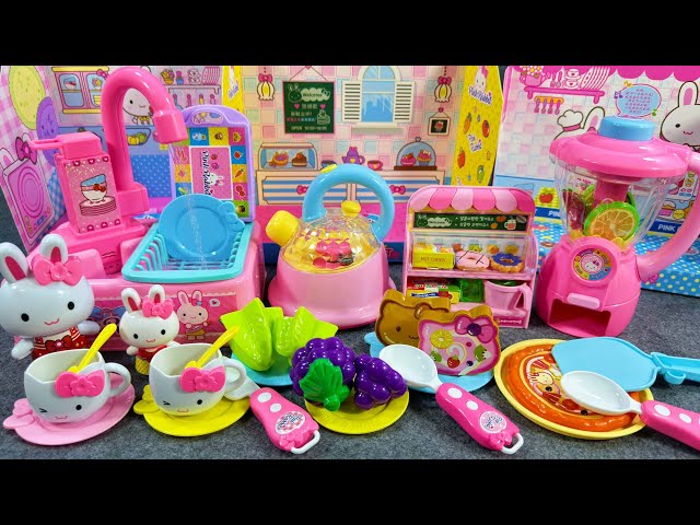 47 Minutes Satisfying with Unboxing Cute pink rabbit Mini kitchen Cooking games，Review Toys | ASMR