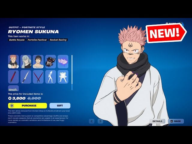 Fortnite NEW Jujutsu Kaisen Skins (Wave 2), Emote Bundle (Sukuna, Toji, and Mahito) Item Shop