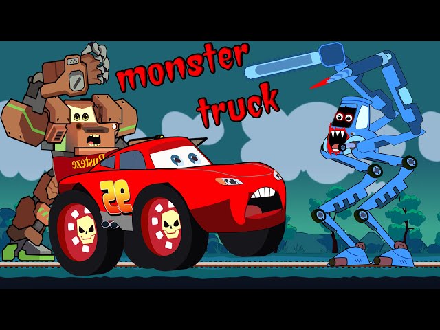 Monster McQueen VS Robot Guido Car: Music Mix MEME