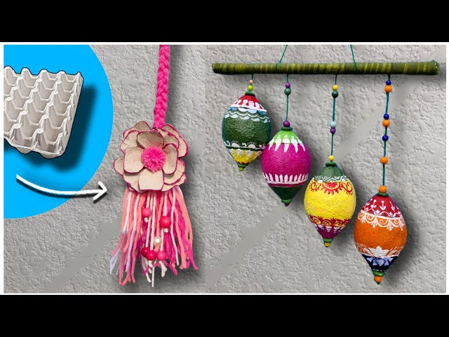 Best out of waste DIY egg tray craft / Wall decor from waste material / Waste material craft making